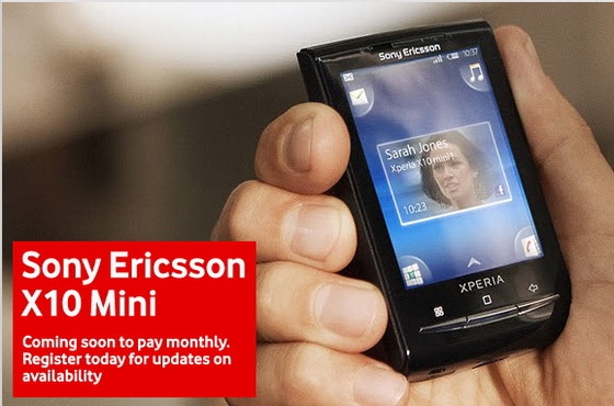Sony Ericsson X10 Mini Vodafone UK