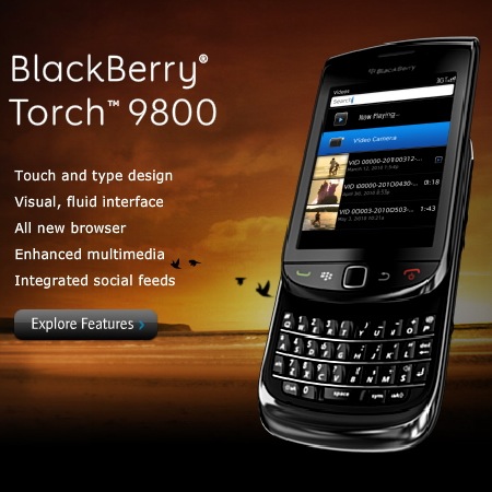 RIM BlackBerry Torch 9800 slider bajas ventas