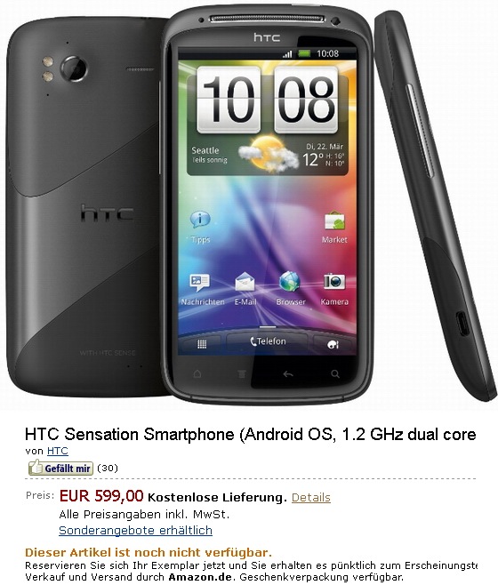 HTC Sensation precio alemania