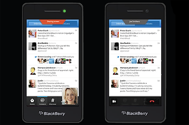 BlackBerry 10 screen-sharing 