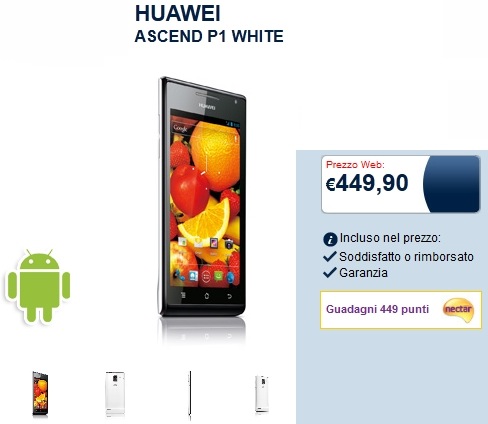 Huawei Ascend P1 Europa precio