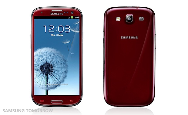 Samsung galaxy s III rojo
