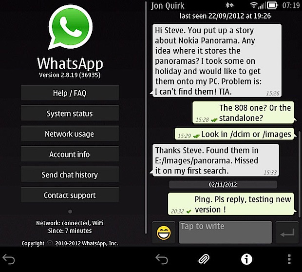 whatsapp symbian