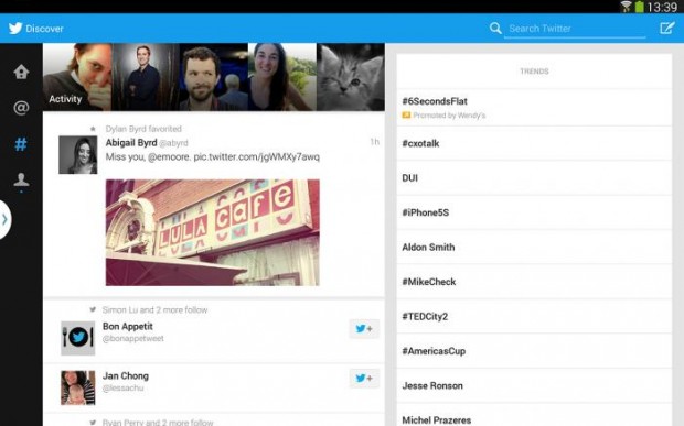 Twitter tablets Android