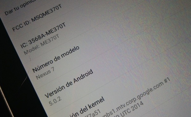 android 5.0.2 nexus 7
