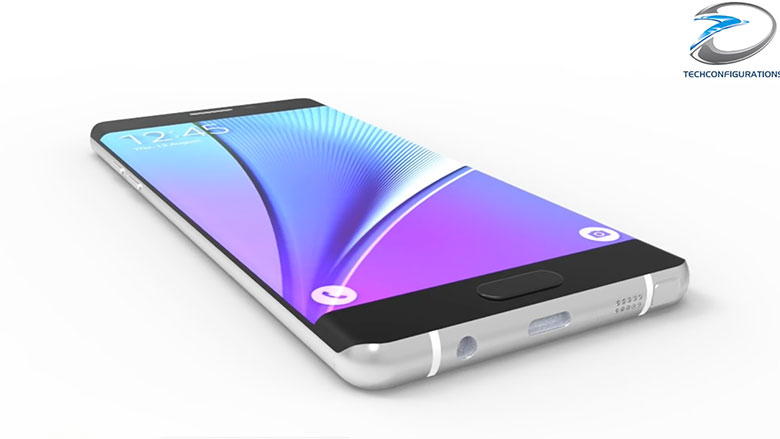 Samsung Galaxy Note 7 render en 3D