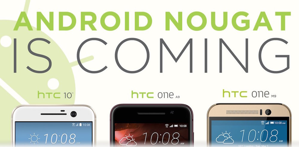 HTC Android Nougat actualizaciones