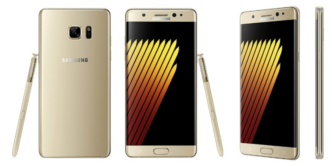 Samsung Galaxy Note7 dorado