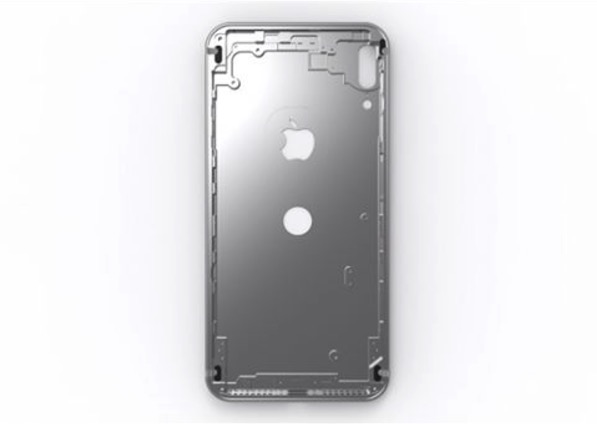Carcasa metálica del supuesto iPhone 8.