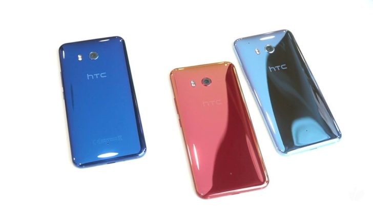 Posibles colores del HTC U 11, todos metalizados. 