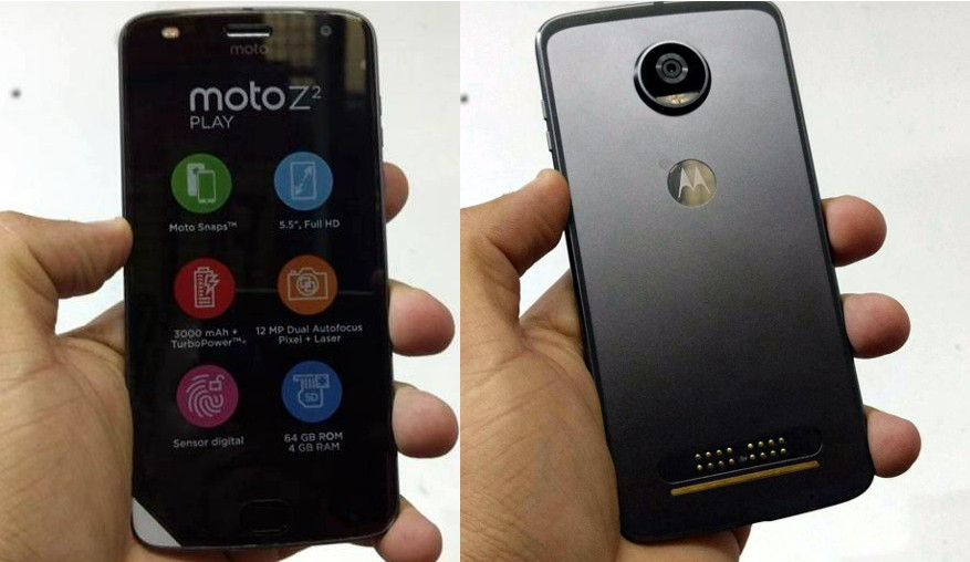 Frente y dorso en vivo del Motorola Moto Z2 Play. 