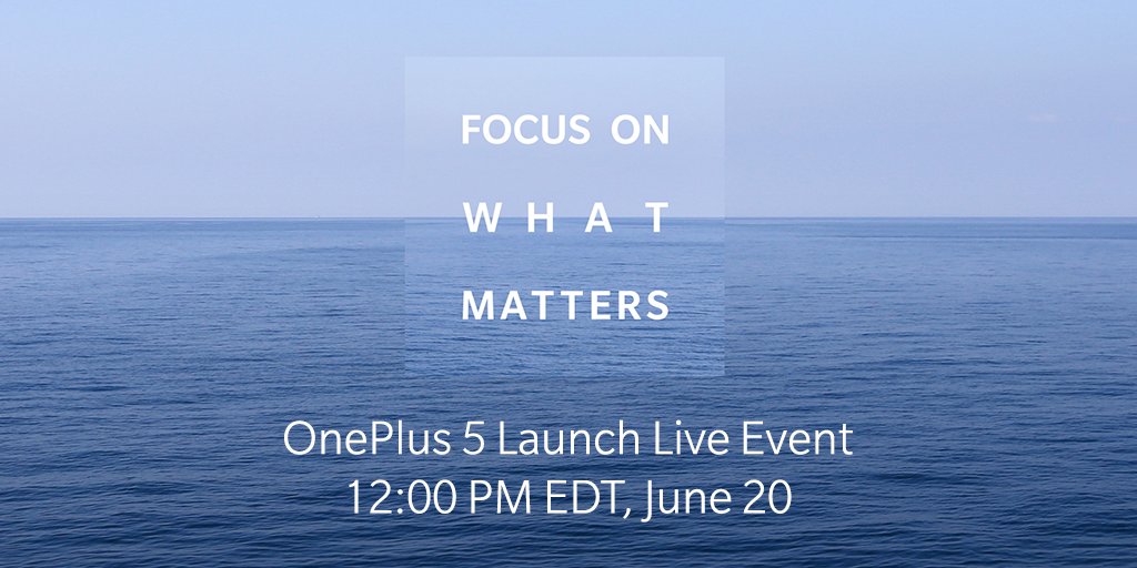 Póster oficial de lanzamiento del OnePlus 5.