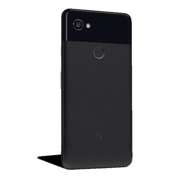 Render del Google Pixel 2 XL mostrando el dorso de su variante en "Just Black".