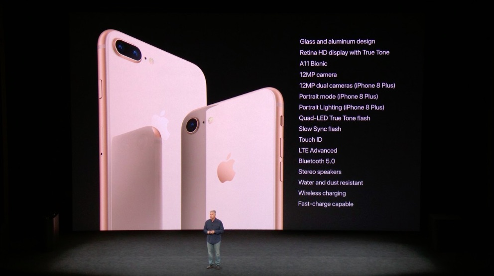 Coincidencias de características entre el iPhone 8 y el iPhone 8 Plus.