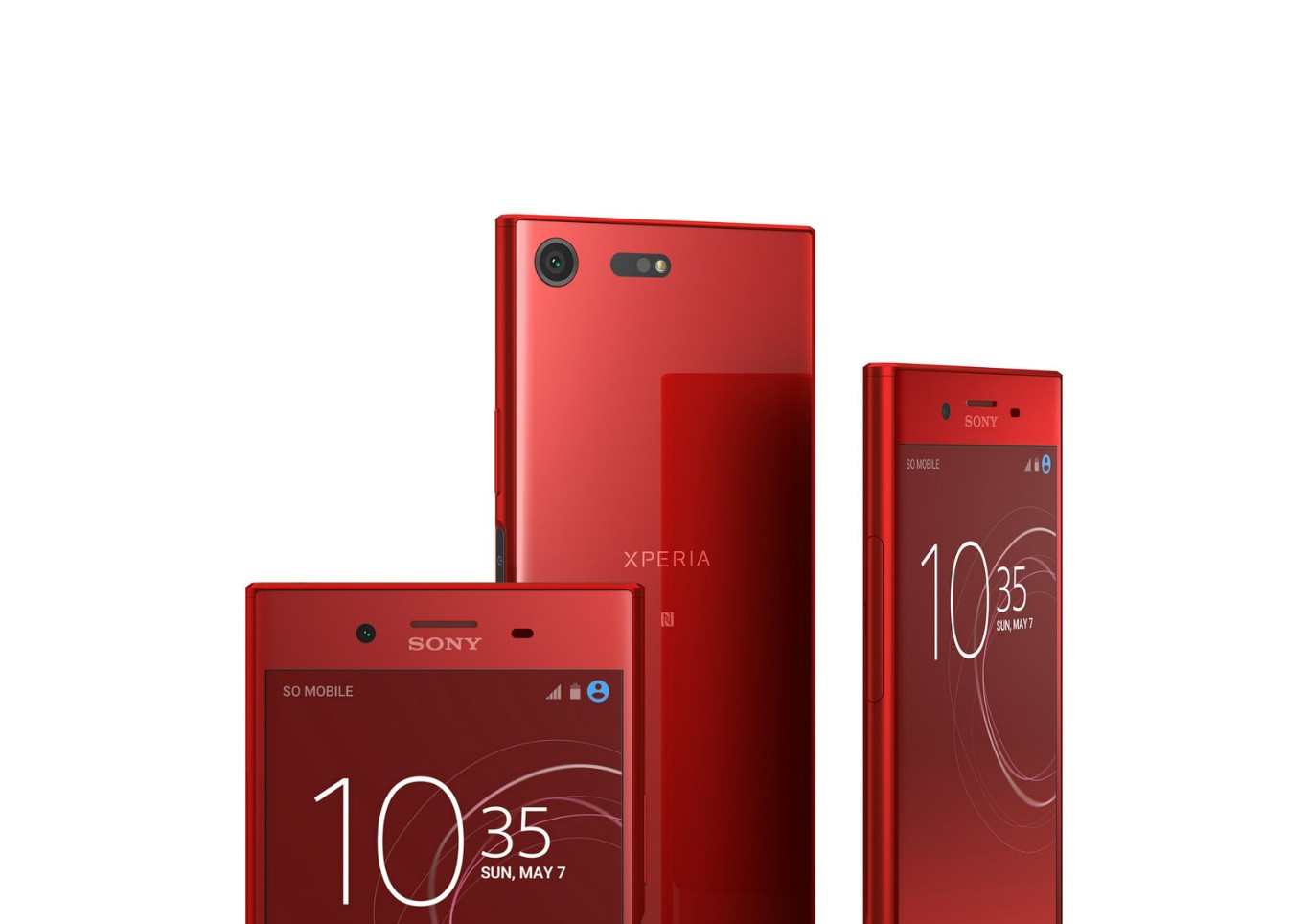 Render oficial de todos los ángulos del Sony Xperia XZ Premium Rosso.