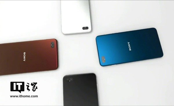Render filtrado del Sony Xperia A Edge en cuatro variantes de colores. 
