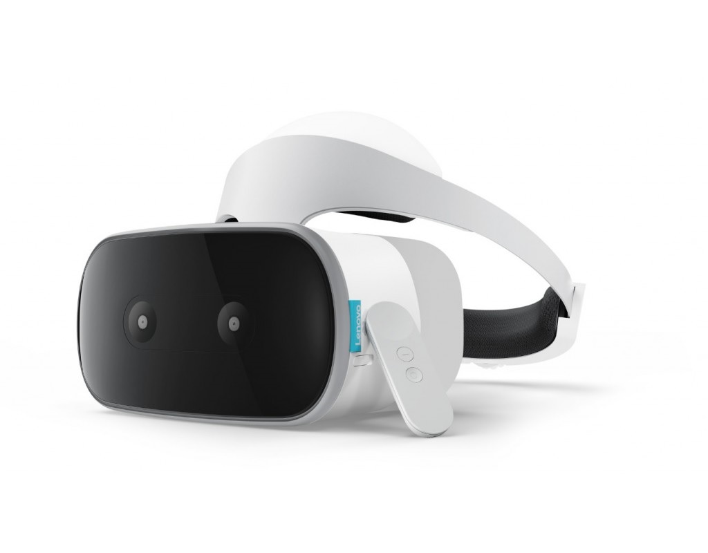 Render oficial del Lenovo Mirage Solo, dispositivo de realidad virtual autónomo.