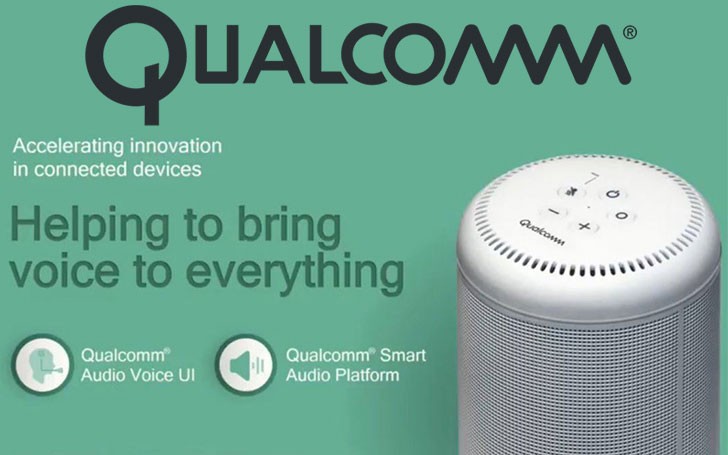 Render oficial del speaker inteligente Qualcomm Smart Audio Platform. 