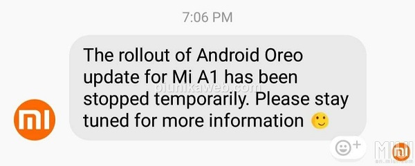 Mensaje oficial de un representante de Xiaomi en relación a Android Oreo para el Xiaomi Mi A1.