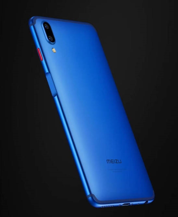 Render ilustrativo del supuesto dorso del Meizu E3 en su variante color azul eléctrico.