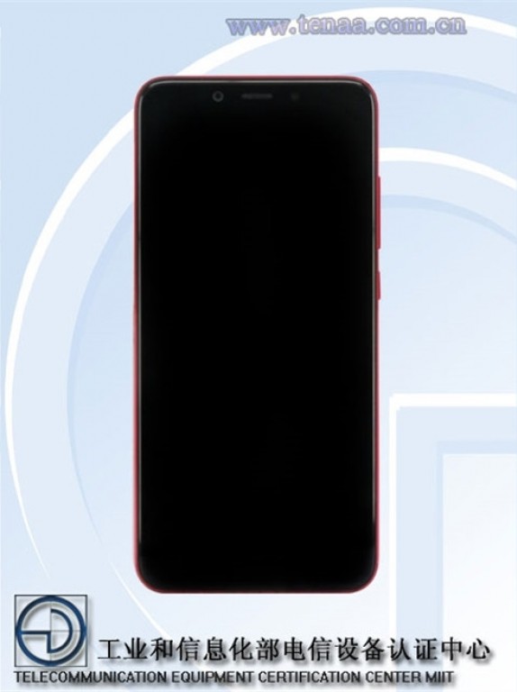 Render oficial del frente del Xiaomi Mi 6X en su variante color rojo.
