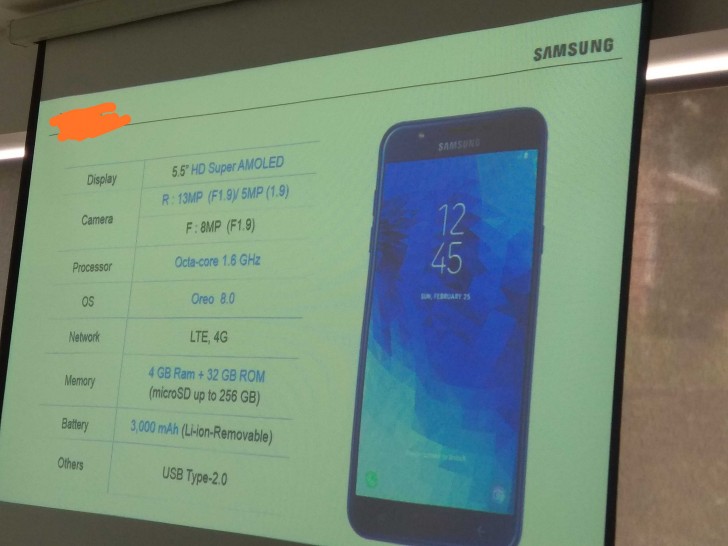 Captura de pantalla que detalla las características del Samsung Galaxy J7 Duo.