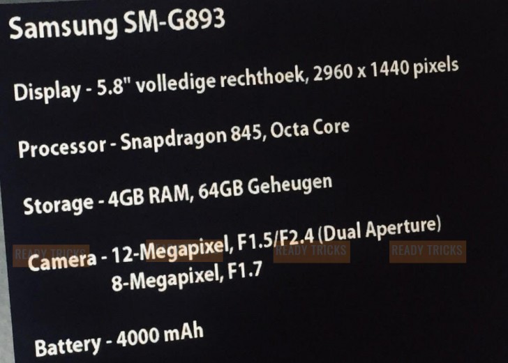 Características filtradas del supuesto Samsung Galaxy S9 Active.