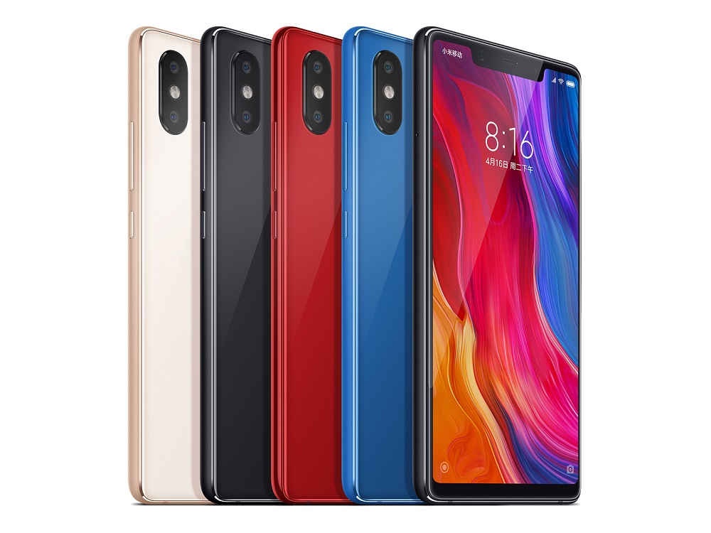Render oficial de todas las variantes de color del Xiaomi Mi 8 SE.
