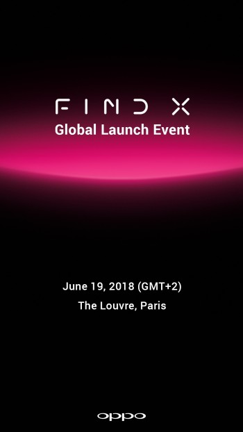 Póster oficial de anuncio del OPPO Find X.