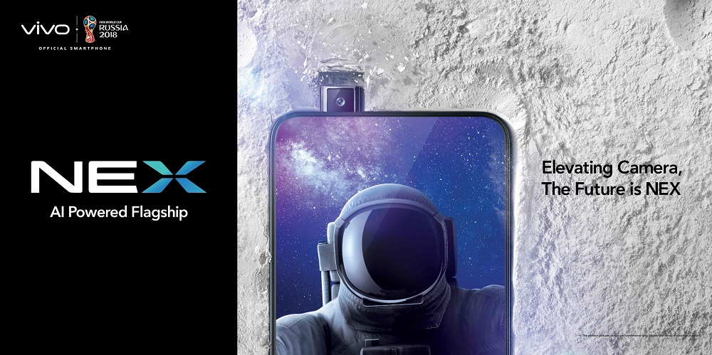 Render publicitario oficial del extremo superior del frente del Vivo NEX.