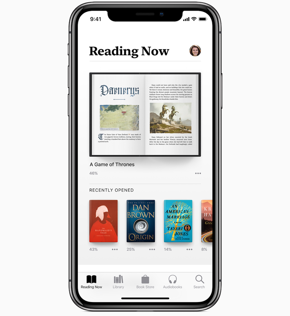 Apple Books rediseñado en iOS 12