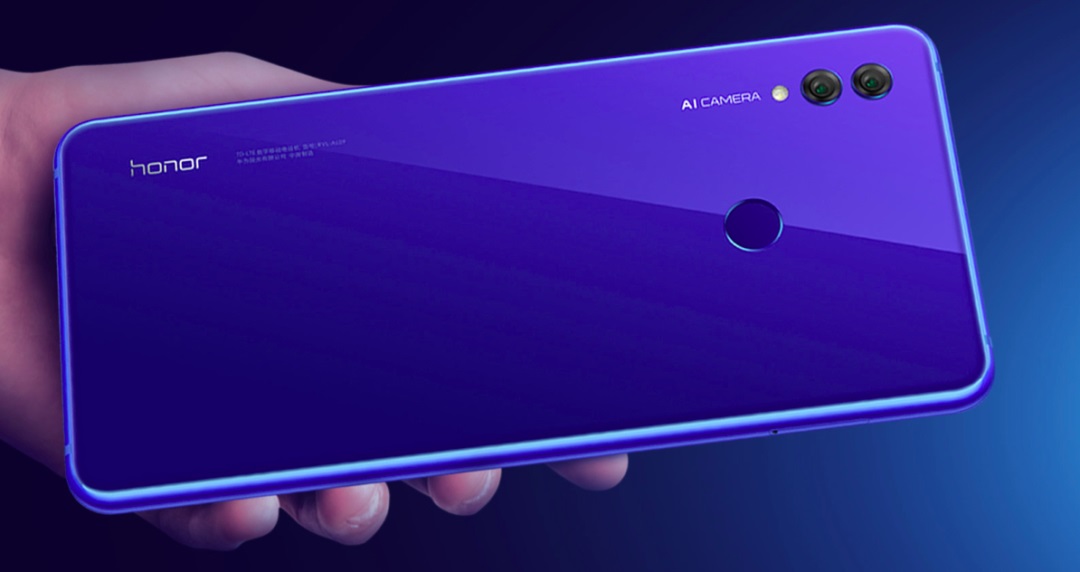 Render oficial del dorso del Huawei Honor Note 10 color "Phantom Blue".