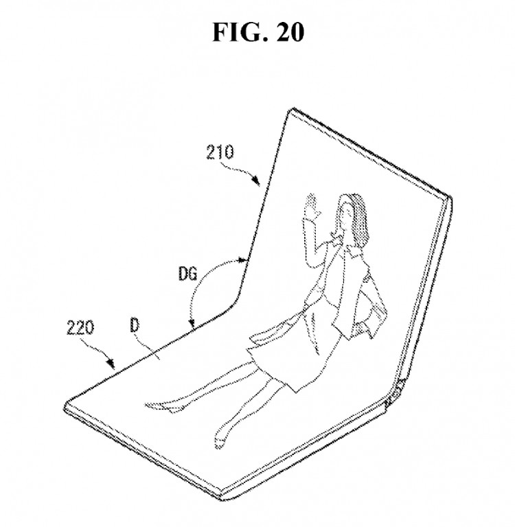 Imagen oficial ilustrativa del diseño de smartphone flexible de LG.