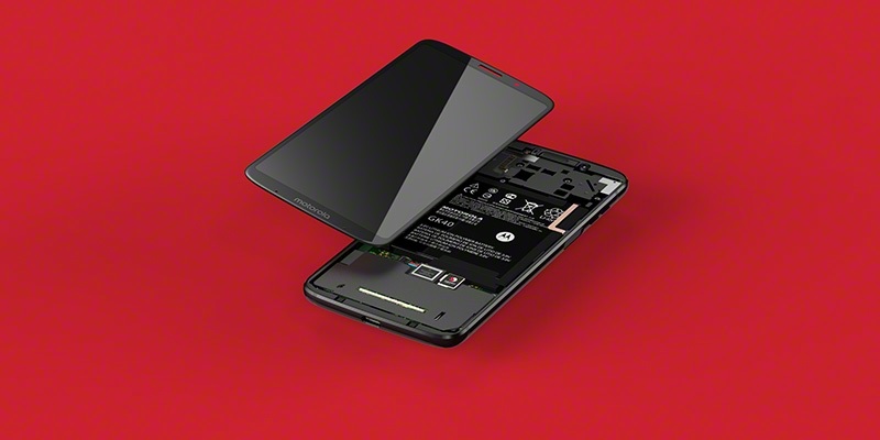 Render oficial del frente e interior del Motorola Moto Z3.