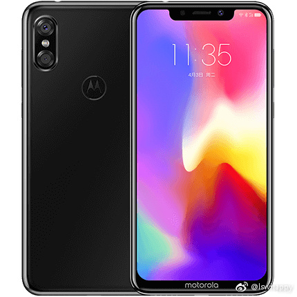 Supuesto render oficial filtrado por Motorola del frente y dorso del Motorola P30.