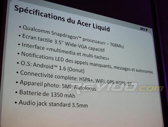 Acer liquid A1 a 768 MHz?