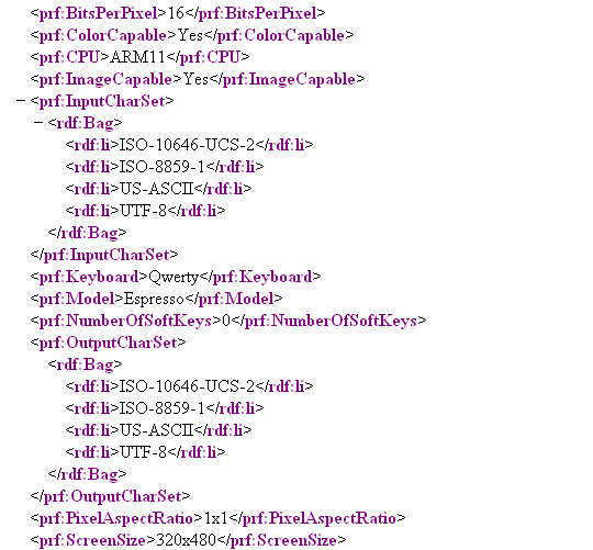xml de HTC espresso