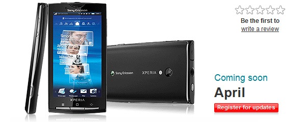 Sony Ericsson Xperia X10 Vodafone Abril