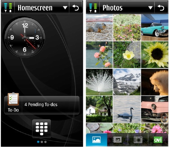 Nokia Symbian^4 interfaz de usuario