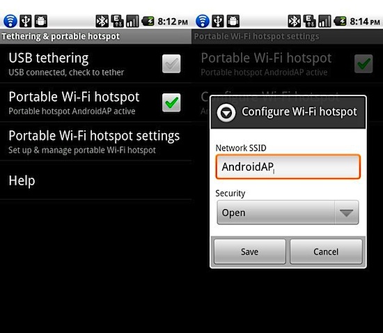 Android 2.2 froyo tethering y spot wifi