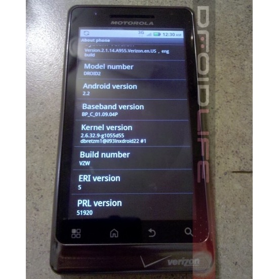 Motorola Droid 2 Android 2.2 Froyo