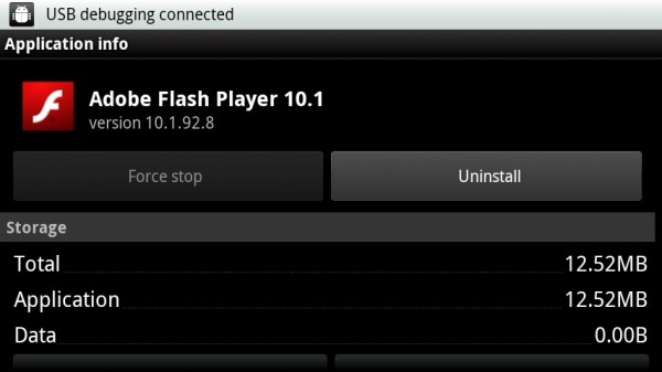 flash 10.1 Android 2.2