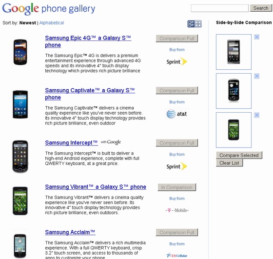 Google phone galeria