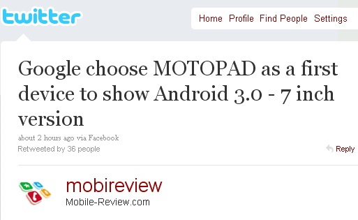 Google Motopad 7 pulgadas Android 3.0