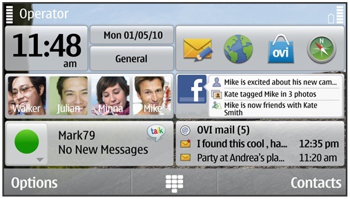 Widget home Nokia Chat