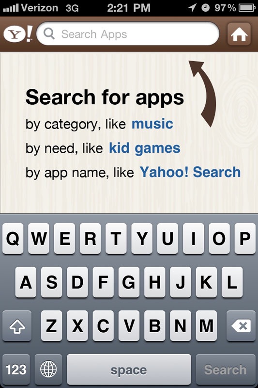 Yahoo AppSpot para descargar apps