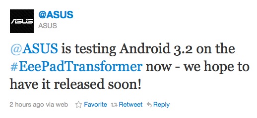 Asus Transformer android 3.2