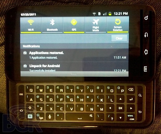 Galaxy S II teclado QWERTY