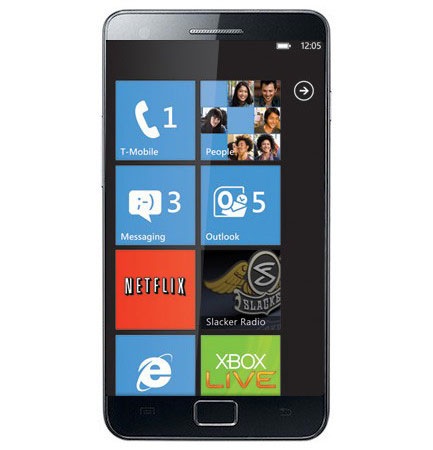 galaxy s 2 Windows Phone 7 Mango