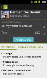 Vodafone facturacion operadora Android Market